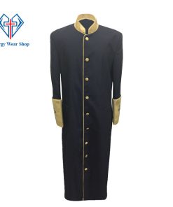 solid black cassock