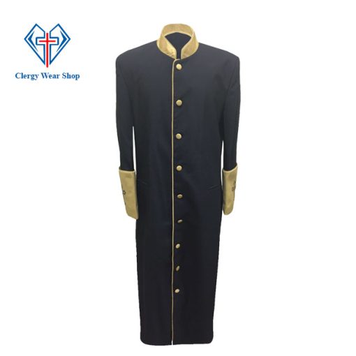 solid black cassock