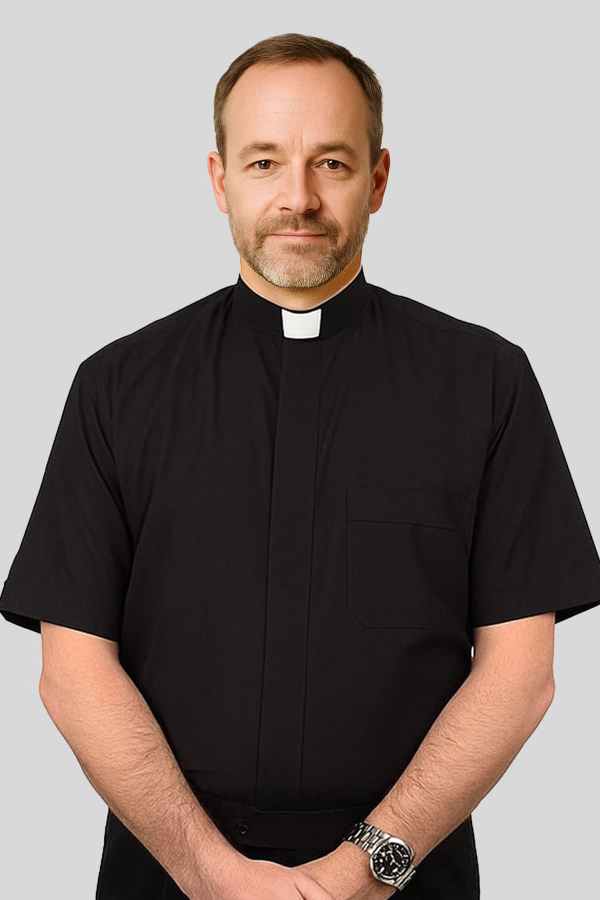 Versatile Black Clergy Shirt