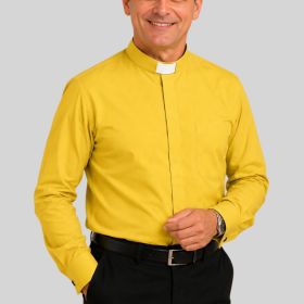 Golden Tab Collar Clergy Shirt for Senior Pastors