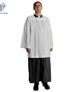 Square Neck White Clergy Surplice