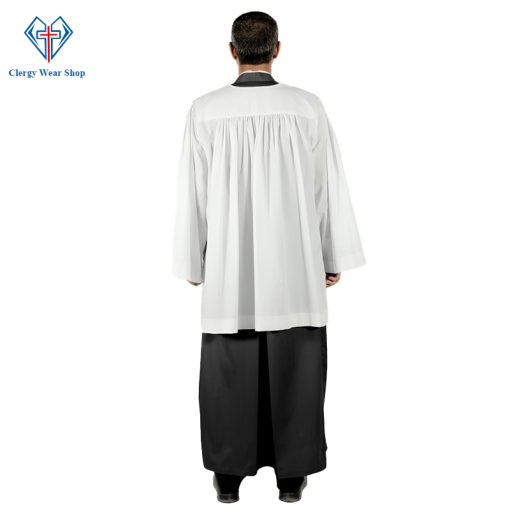 Square Neck White Clergy Surplice