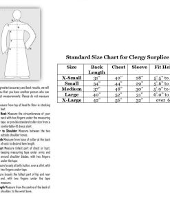 Clergy Surplice Size