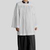 White Clergy Surplice with Square Neck Design