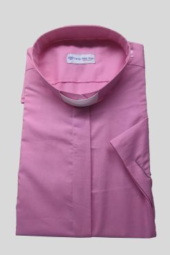 Pink Tab Collar Clergy Shirt