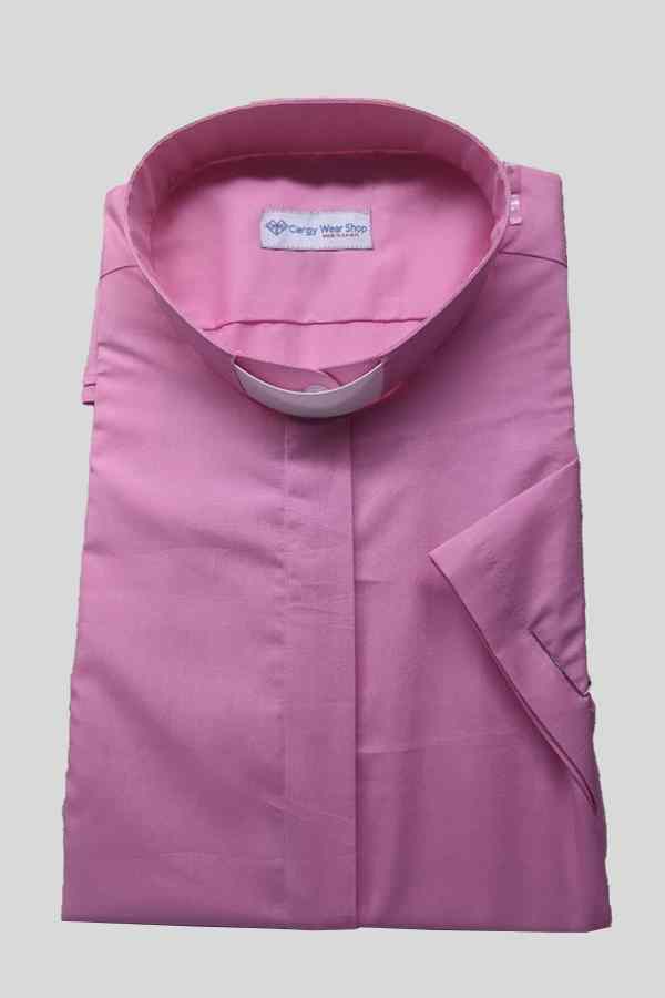 Pink Tab Collar Clergy Shirt