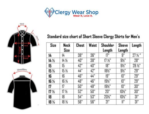 Short Sleeve Clergy Shirt for Men | Clergy Wear Shop