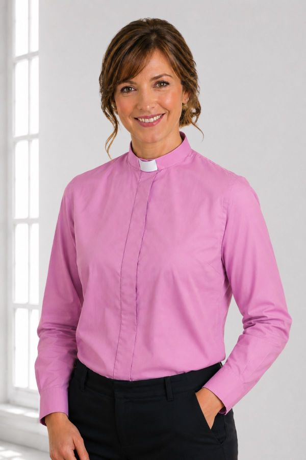 Soft Pink Tab Collar Clergy Shirt Design for Modern Ministry