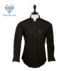 Long Sleeve Clergy Shirt for Men’s – Black