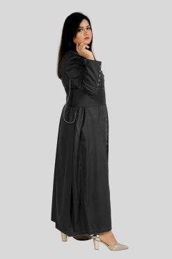 Black Cassock for Women with 33 Buttons