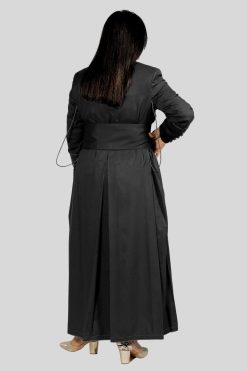Black Cassock for Women with 33 Buttons