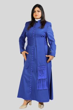 Blue Cassock Womens with 33 Button Finish
