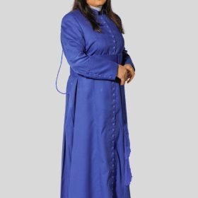Royal Blue Women’s Cassock with 33 Button Finish