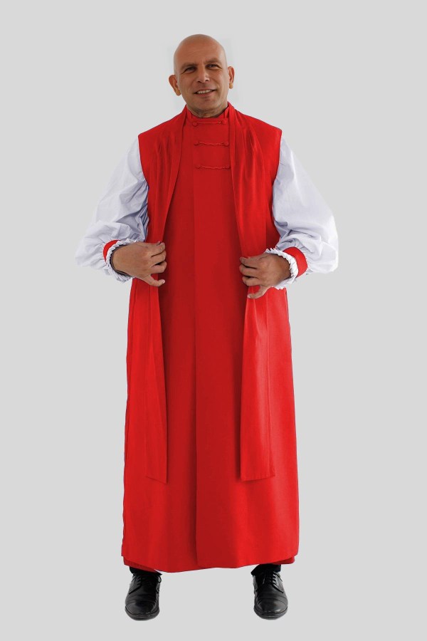 Red Chimere, Cassock & Rochet Set for Clergy - Holy Clergy