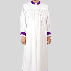 Classic White Clergy Rochet for Bishop