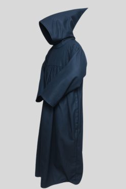 Traditional Monk Habit Full-Length Robe with Hood & Pleats