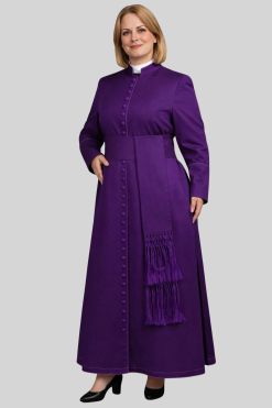 Pontifical Roman Purple Women's Cassock for Worship