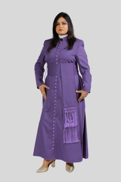 Purple Cassock for Women in Classic 33 Button Style