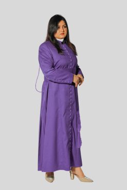 Purple Cassock for Women in Classic 33 Button Style