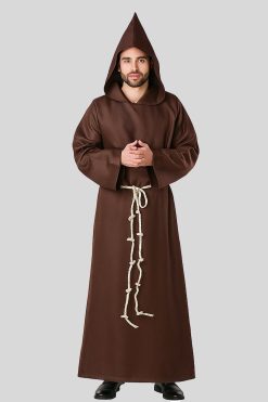Brown Hooded Monk Robe