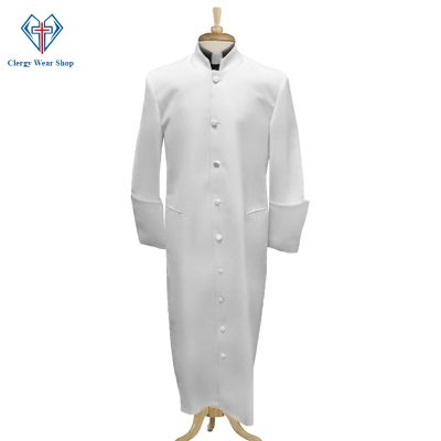 White Clergy Robe for Bishop, Priests and Pastors