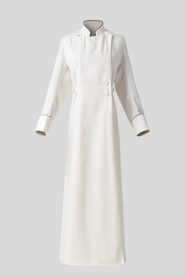 Cassock Anglican for Womens Graceful in White