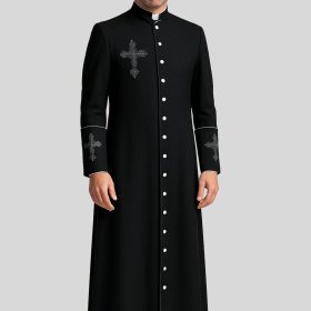Classic Silver Clergy Robe for Men Ideal for Liturgical Events