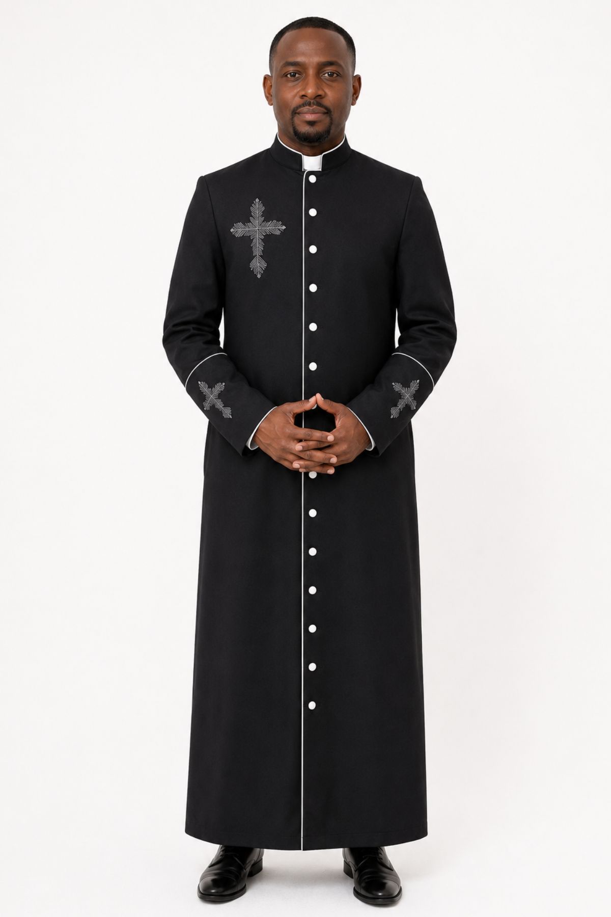 Classic Silver Clergy Robe for Men Ideal for Liturgical Events (4) Classic Silver Clergy Robe for Men Ideal for Liturgical Events