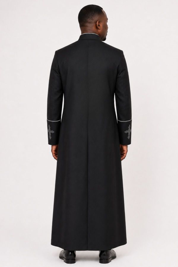 Classic Silver Clergy Robe for Men Ideal for Liturgical Events