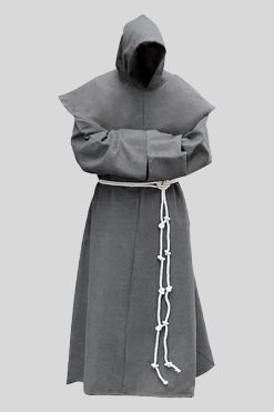 Gray Franciscans Monk Robe with Cord Cincture