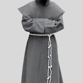 Conventual Gray Franciscans Monk Robe with Cord Cincture