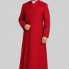 Custom Red Anglican Cassock for Male Clergy