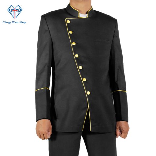 Clergy Jackets Double Breast Frock (BlackGold) (1)