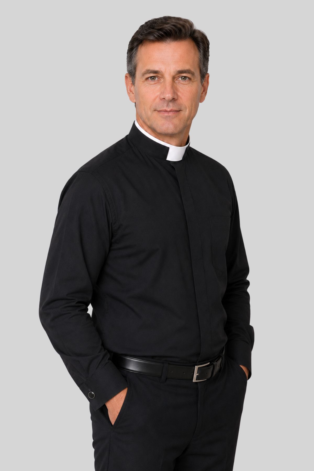 Tonsure Collar Clergy Shirt for Priests (2) Tonsure Collar Clergy Shirt for Priests