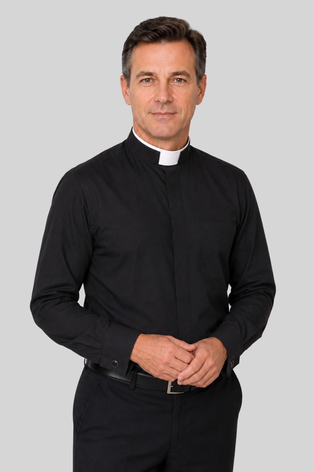 Tonsure Collar Clergy Shirt for Priests (3) Tonsure Collar Clergy Shirt for Priests