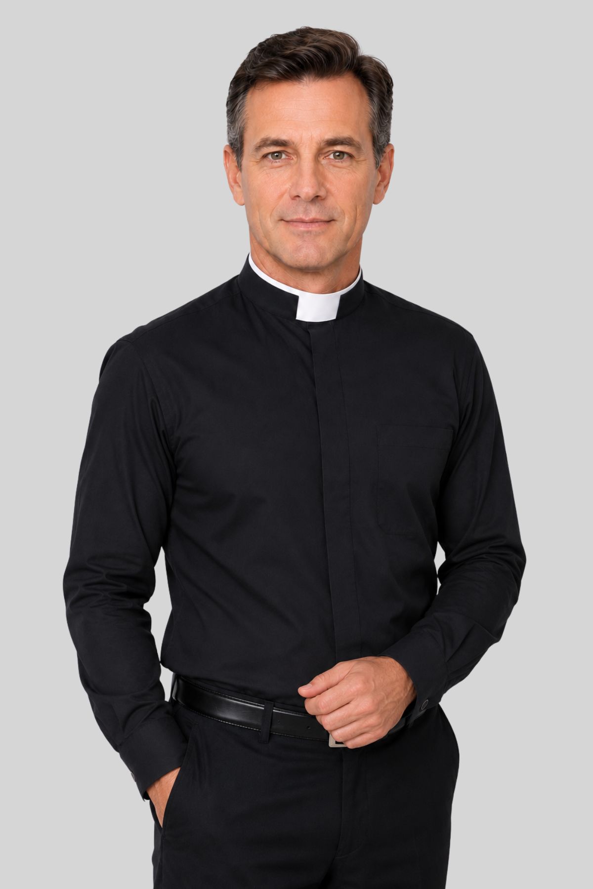 Tonsure Collar Clergy Shirt for Priests (5) Tonsure Collar Clergy Shirt for Priests