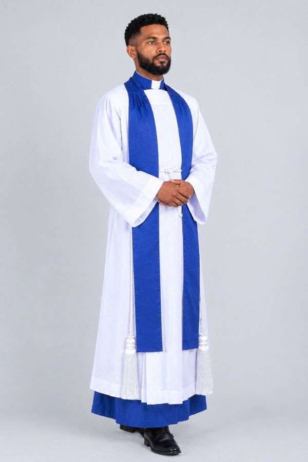 Royal Blue Clergy Vestment for Pastors