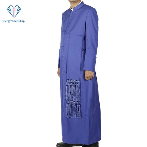 33 Button Blue Cassock For Men