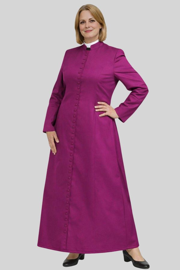 Anointed Red Purple Women's Cassock for Sacred Service