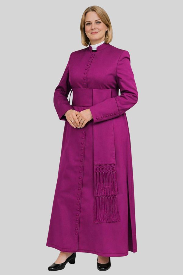 Anointed Red Purple Women's Cassock for Sacred Service