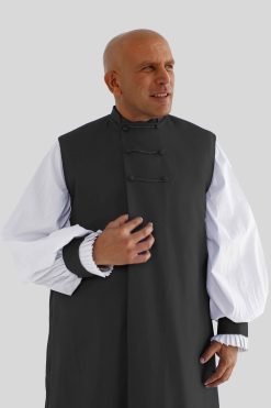 Black Chimere, Cassock & Rochet Clergy Set