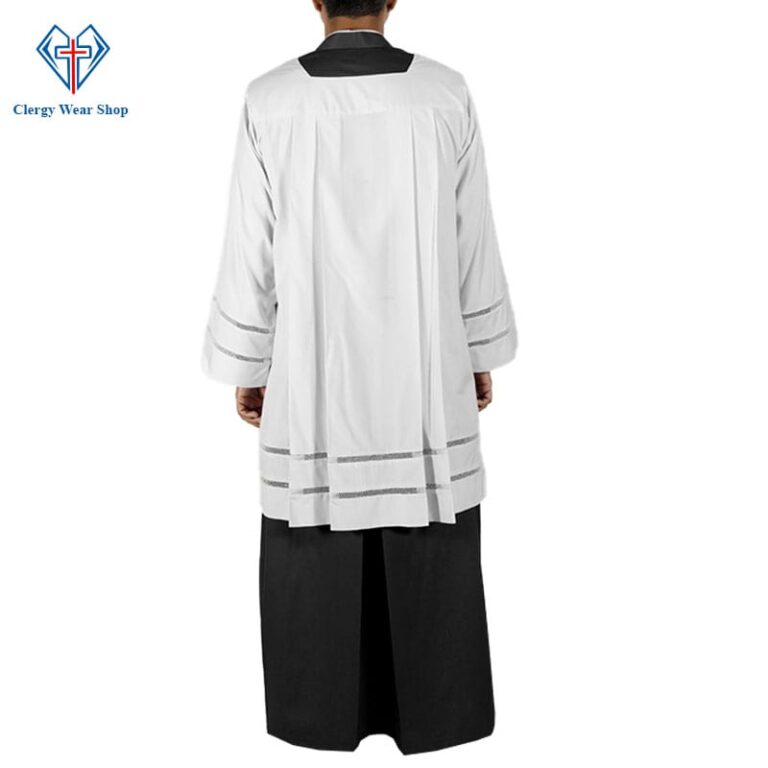 The Finest Catholic Priest Surplice With Double Floral Lace