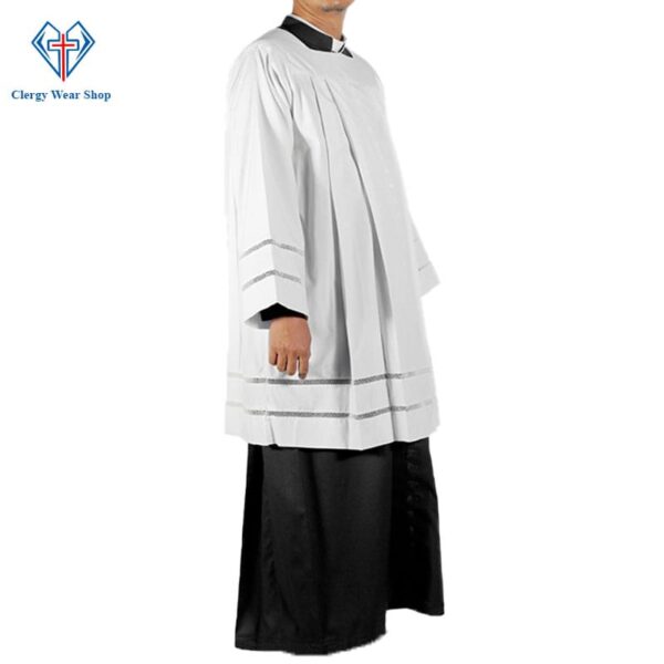 Catholic priest surplice with lace