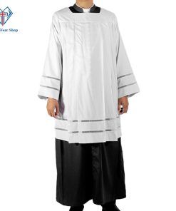 Catholic priest surplice with lace