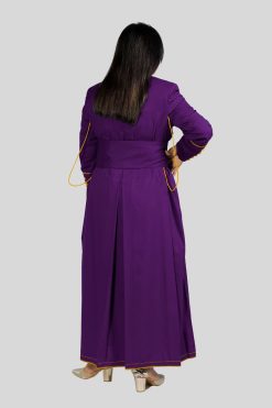 Ladies Purple Cassock with 33 Buttons & Gold Trim