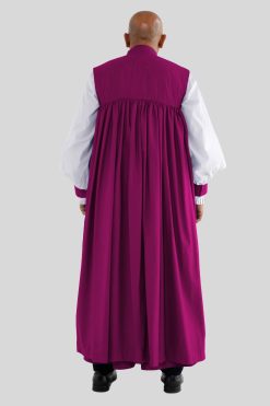 Red Purple Chimere, Cassock & Rochet Clergy Set