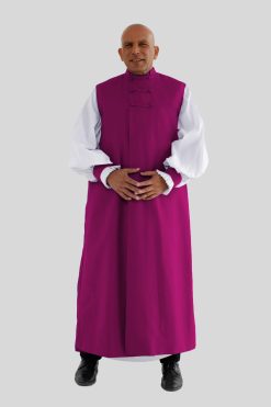 Red Purple Chimere, Cassock & Rochet Clergy Set