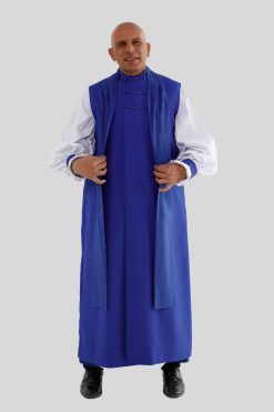 Royal Blue Chimere, Cassock & Rochet Clergy Set