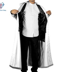 White Mens Cassock Mens 33 Buttons Cassock