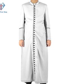 White Mens Cassock Mens 33 Buttons Cassock